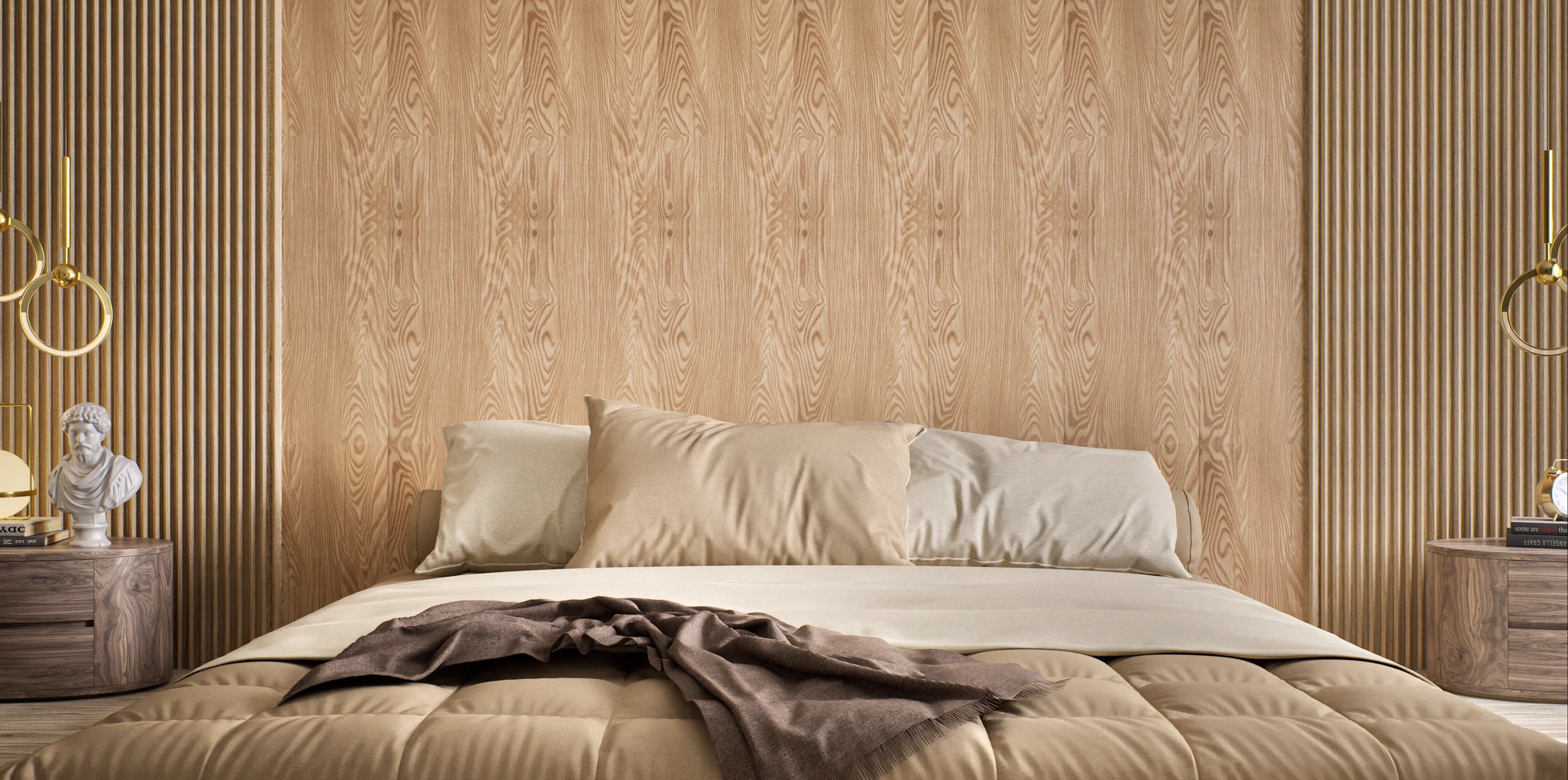 Wooden Pvc Louver Wood Beige 10x1 Ft - Pn 00395