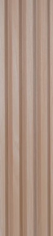 Wooden Wpc Louvers Panel Wood Beige 9.5x0.54 Ft - Pn 00426