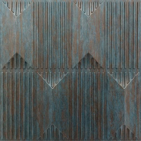 Elevate Interior Panels Rustic Wood Artisan 3D Wall Panel 1.6x1.6 ft wood louvers Black Black_Artisan