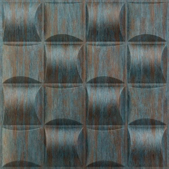 Rustic Wood Block 3D Wall Panel Black 1.6x1.6 Ft -