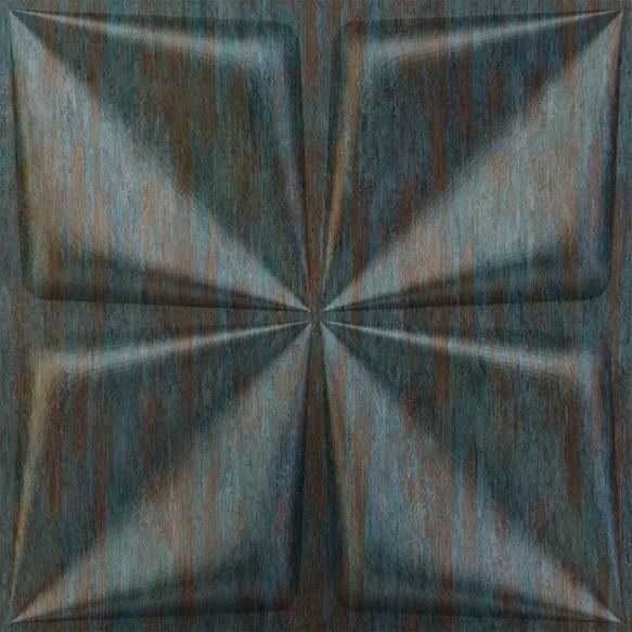 Rustic Wood Bloom 3D Wall Panel Black 1.6x1.6 Ft -