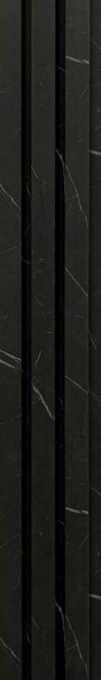Black Charcoal Louvers Panel Slat Series Marble & Stone 8x0.41 Ft - Sl 923