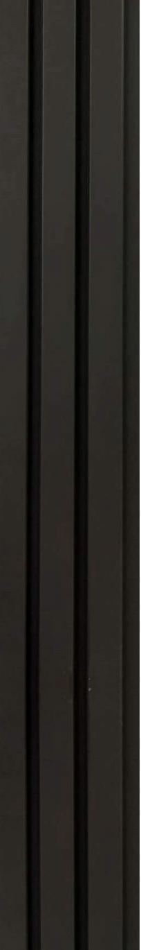 Black Charcoal Louvers Panel Slat Series Plain Colors 8x0.41 Ft - Sl 926