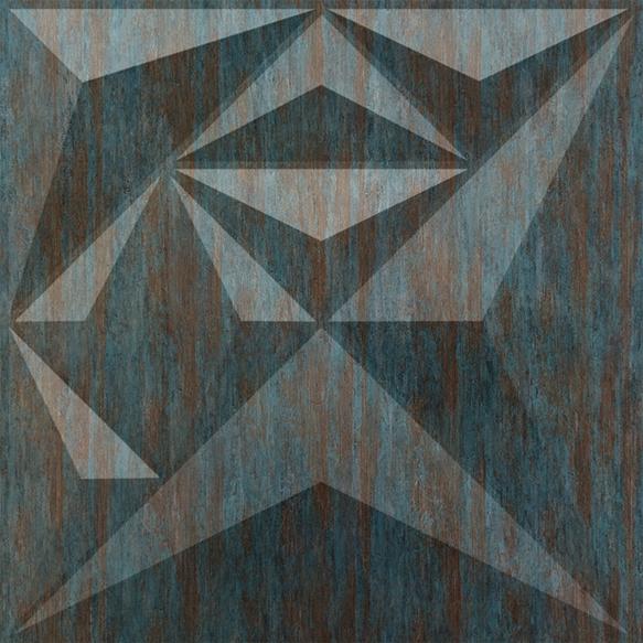 Rustic Wood Diamond 3D Wall Panel Black 1.6x1.6 Ft -