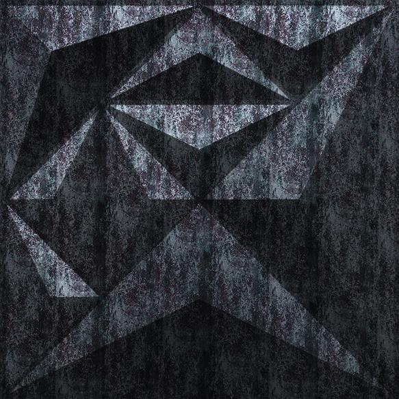 Elevate Interior Panels Thunder Black Diamond 3D Wall Panel 1.6x1.6 ft designer louvers Black Black_Diamond