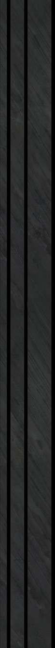Black Geometric Pvc Louvers Panel Designer 8x0.66 Ft - Pn 03752