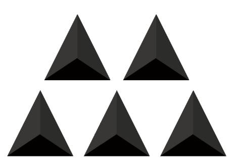 Black Lexus 3D Wall Panel Wood 0.56x0.64 Ft -