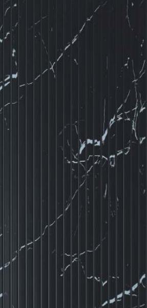 Black Marble Charcoal Louvers & Stone 9.5x1 Ft - Rc 11111