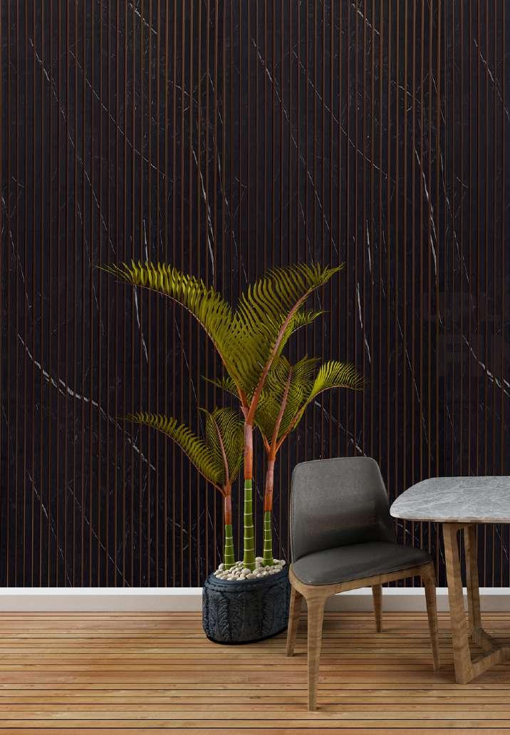 Decorative Wall Panel Marble & Stone Black 8x2 Ft - Pn 03832