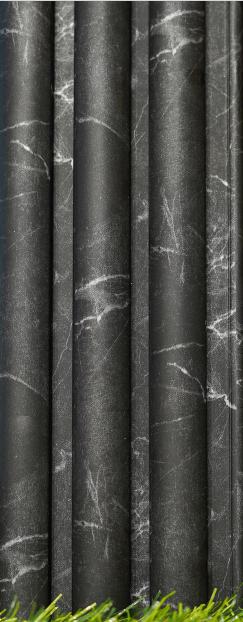 Black Marble Charcoal Louvers Panel & Stone 8x0.1 Ft - Pn 03512