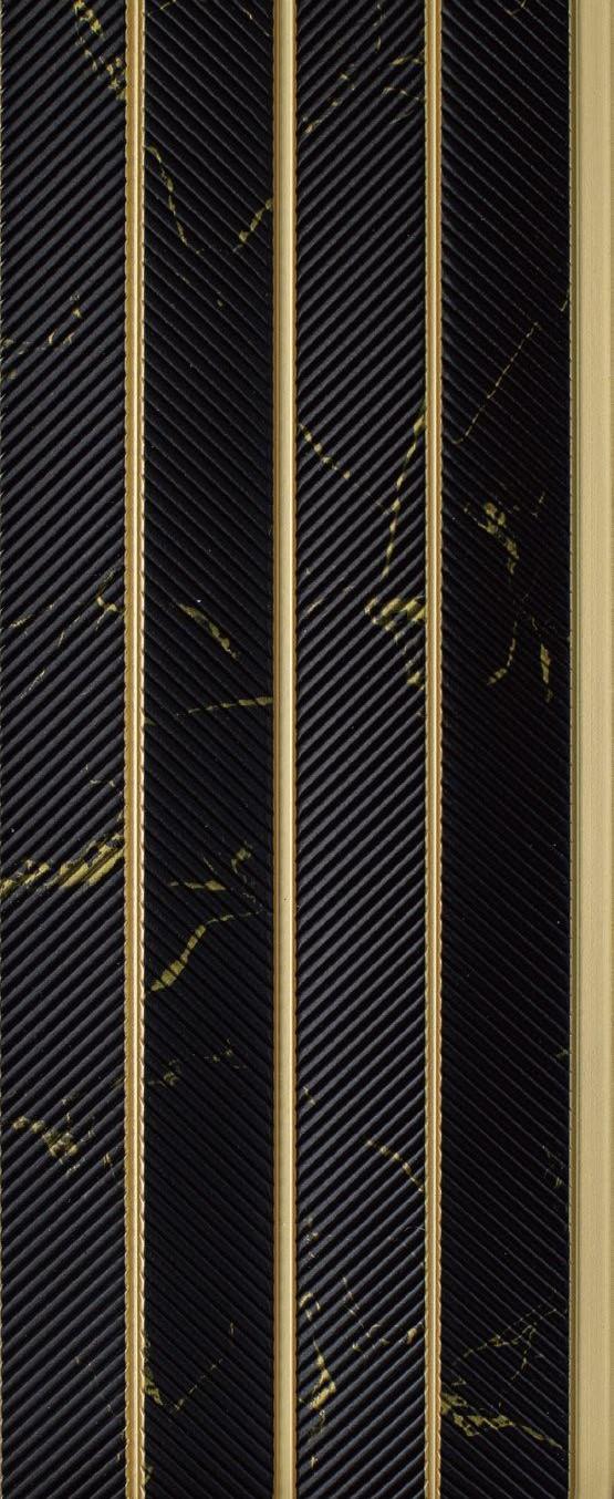 Marbles & Stones Premium Charcoal Panel 8x0.39 ft marble & stone louvers Black PN 05274