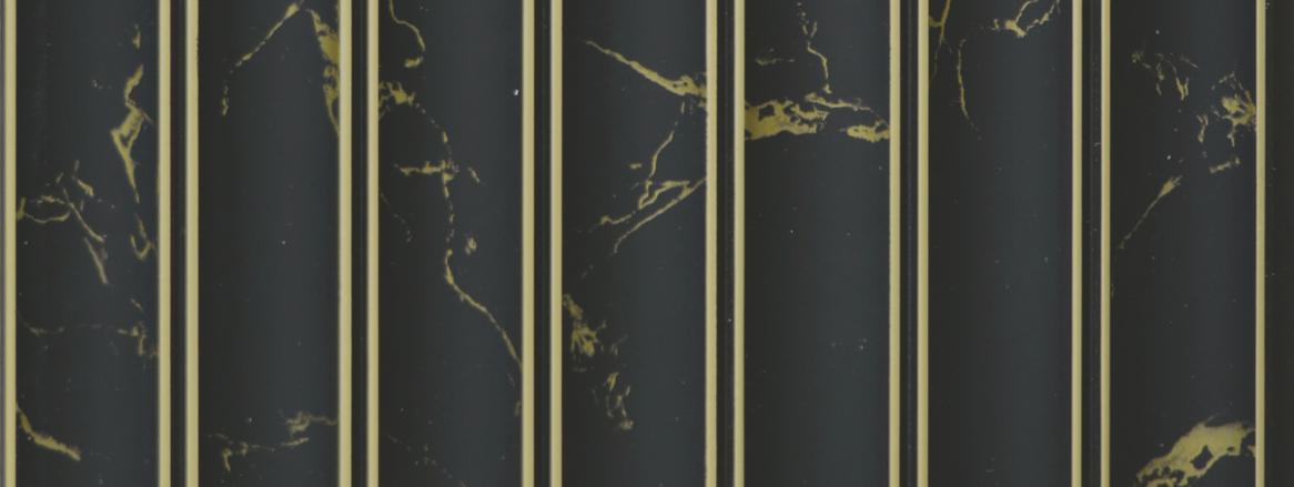 Black Marble Charcoal Louver & Stone 8x0.49 Ft - Cl 4208