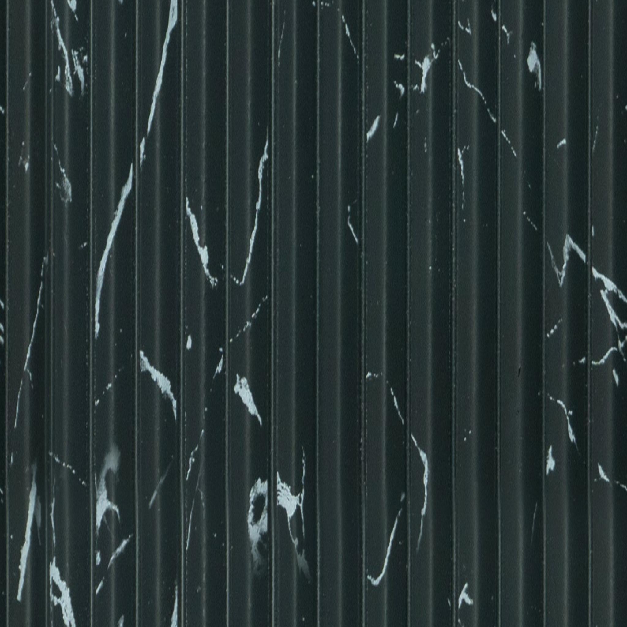 Black Marble Charcoal Louvers Panel & Stone 8x0.52 Ft - Pn 00535