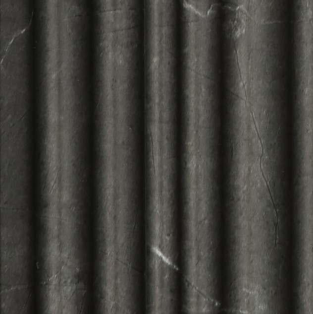 Premium Charcoal Panel Marble & Stone Louvers Black 9.5x0.39 Ft - Pn 03542