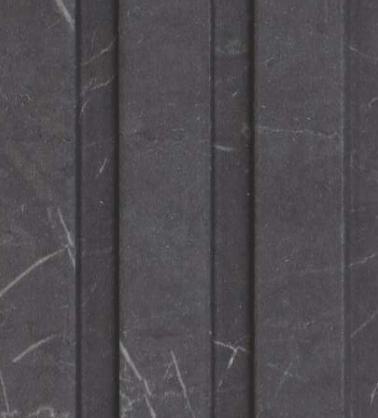 Black Marble Charcoal Louvers & Stone 9.5x0.41 Ft - 1C 01508