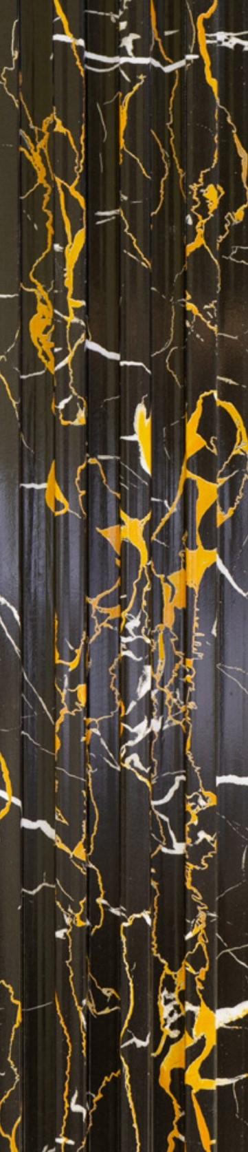 Black Marble Wpc Louver & Stone 9.5x0.5 Ft - Pn 02906