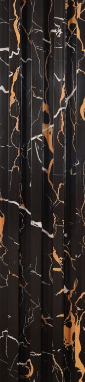 Black Marble Wpc Louver & Stone 9.5x0.54 Ft - Pn 00418