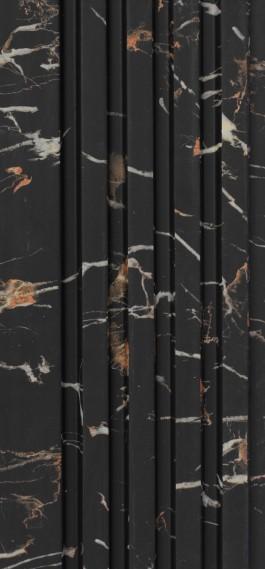 Black Patterned Finish Charcoal Louver/Panel 8x0.41 ft designer Black 4024