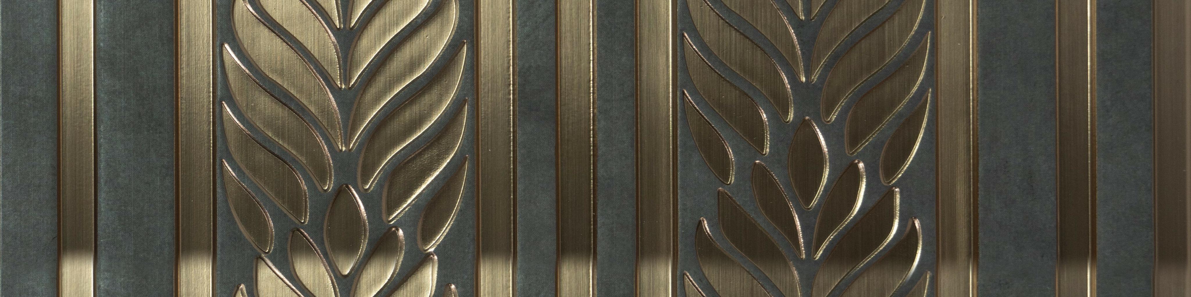 Black Patterned Charcoal Louver Designer 8x1 Ft - Pn 00796