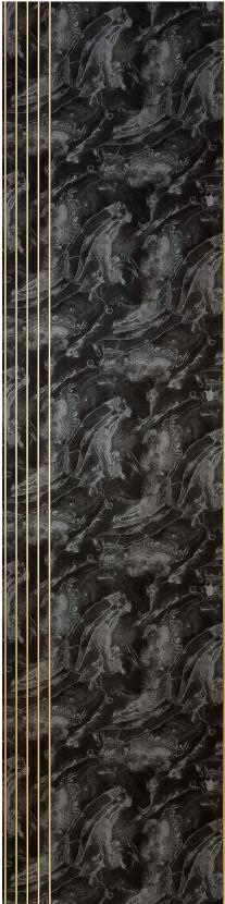 Black Patterned Charcoal Louver Designer 8x2 Ft - An 9822