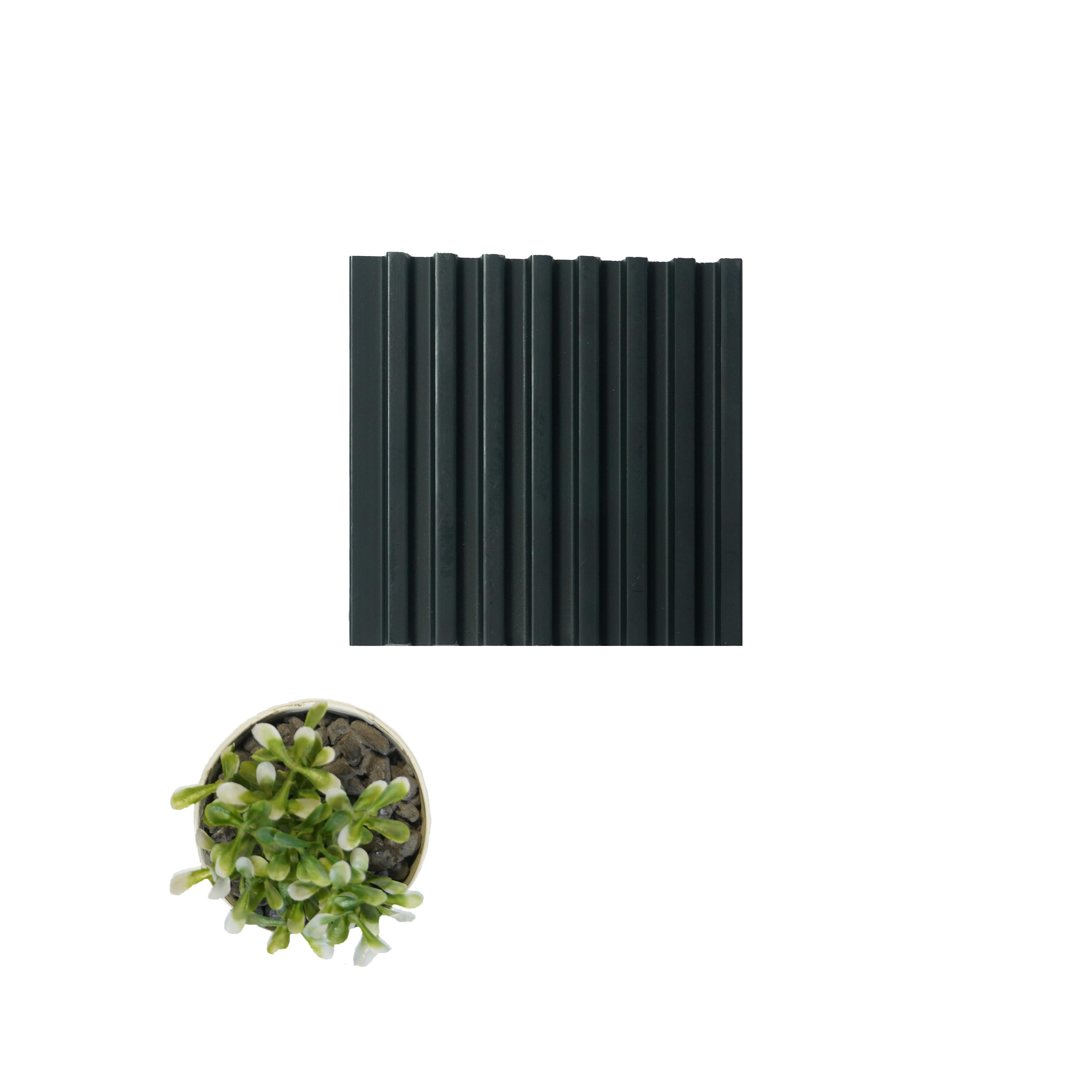 Black Plain Colour Charcoal Louvers Panel Colors 8x0.39 Ft - Wl 1808