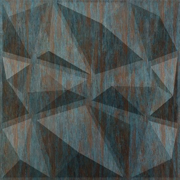 Rustic Wood Stone 3D Wall Panel Black 1.6x1.6 Ft -