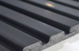 Black Stone Charcoal Louvers Panel Marble & 9.5x0.4 Ft - Pn 03396