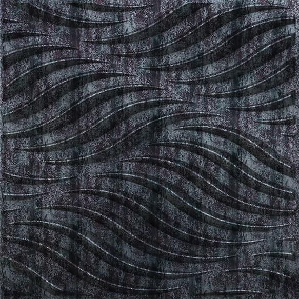 Elevate Interior Panels Thunder Black Swirl 3D Wall Panel 1.6x1.6 ft designer louvers Black Black_Swirl