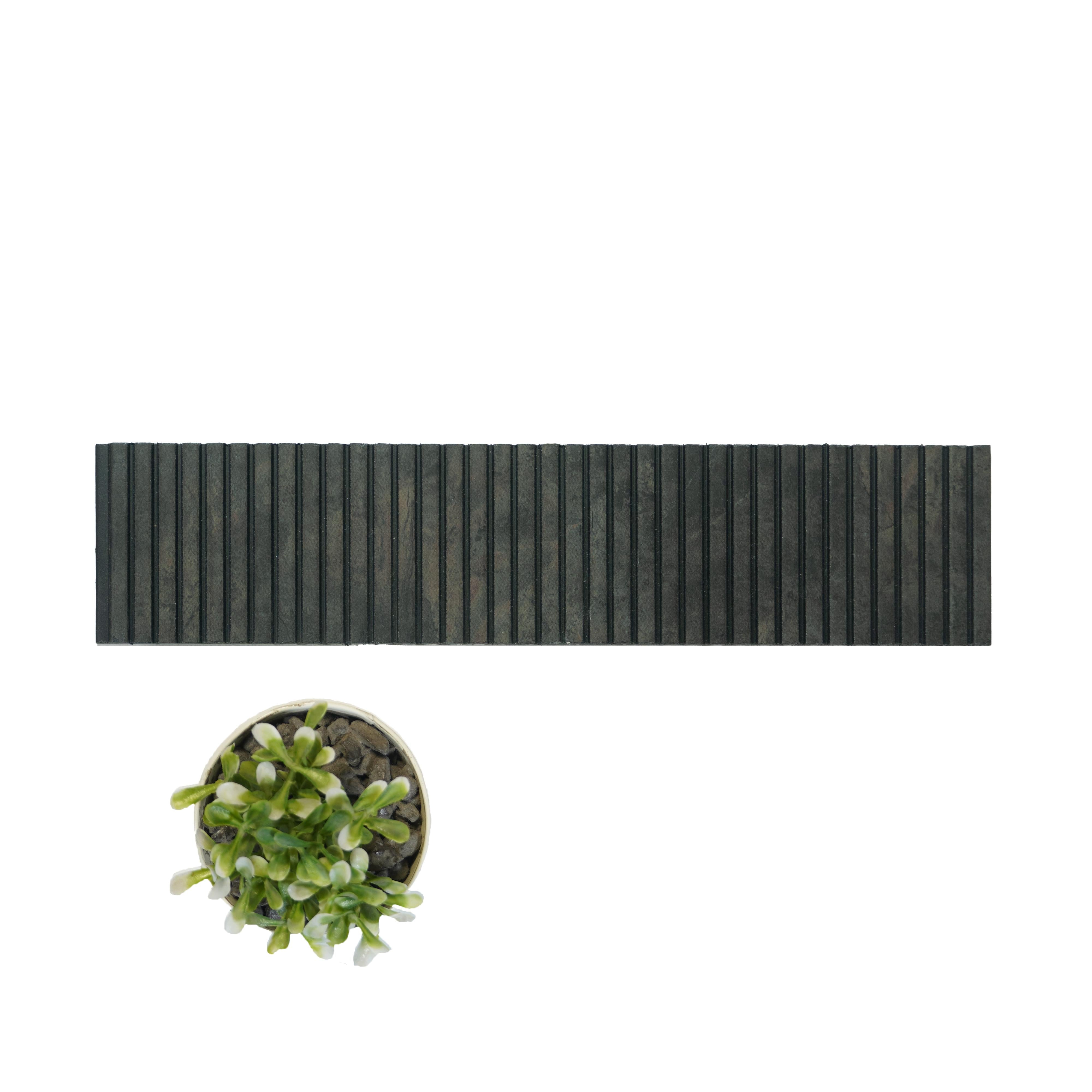 Black Wooden Charcoal Louver Wood 8x1 Ft - Pn 00744