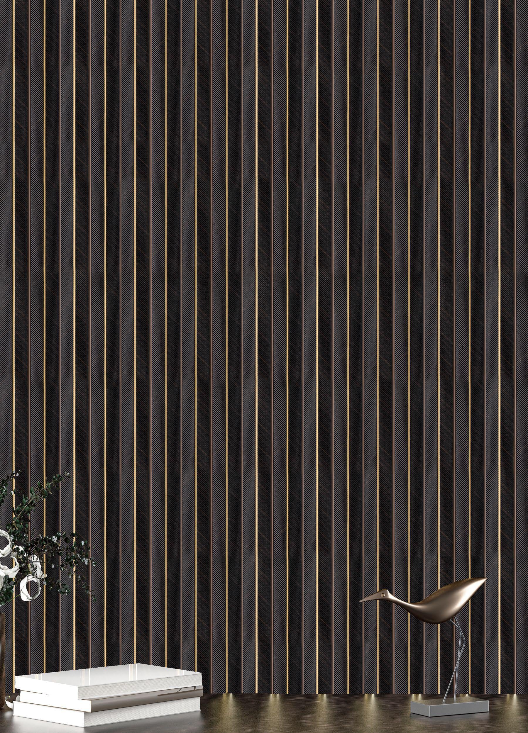 Wooden Panels Premium Charcoal Panel 8x0.39 ft wood louvers Black PN 05271