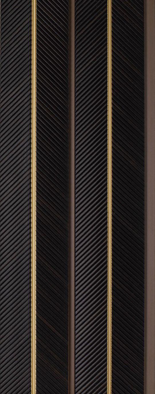 Wooden Panels Premium Charcoal Panel 8x0.39 ft wood louvers Black PN 05271