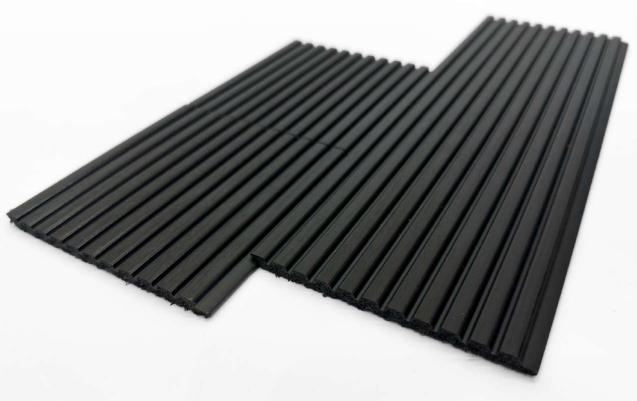 Premium Charcoal Panel Wood Louvers Black 9.5x0.32 Ft - Pn 00480