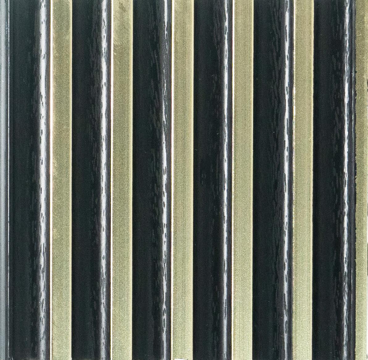 Premium Charcoal Panel Wood Louvers Black 9.5x0.32 Ft - Pn 00485