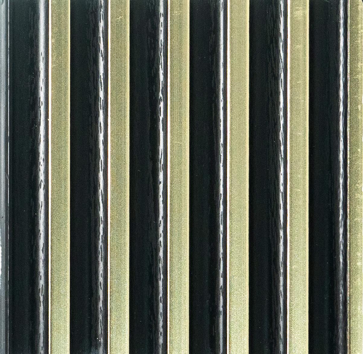 Premium Charcoal Panel Wood Louvers Black 9.5x0.32 Ft - Pn 00490