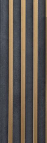 Premium Charcoal Panel Wood Louvers Black 9.5x0.32 Ft - Pn 00495