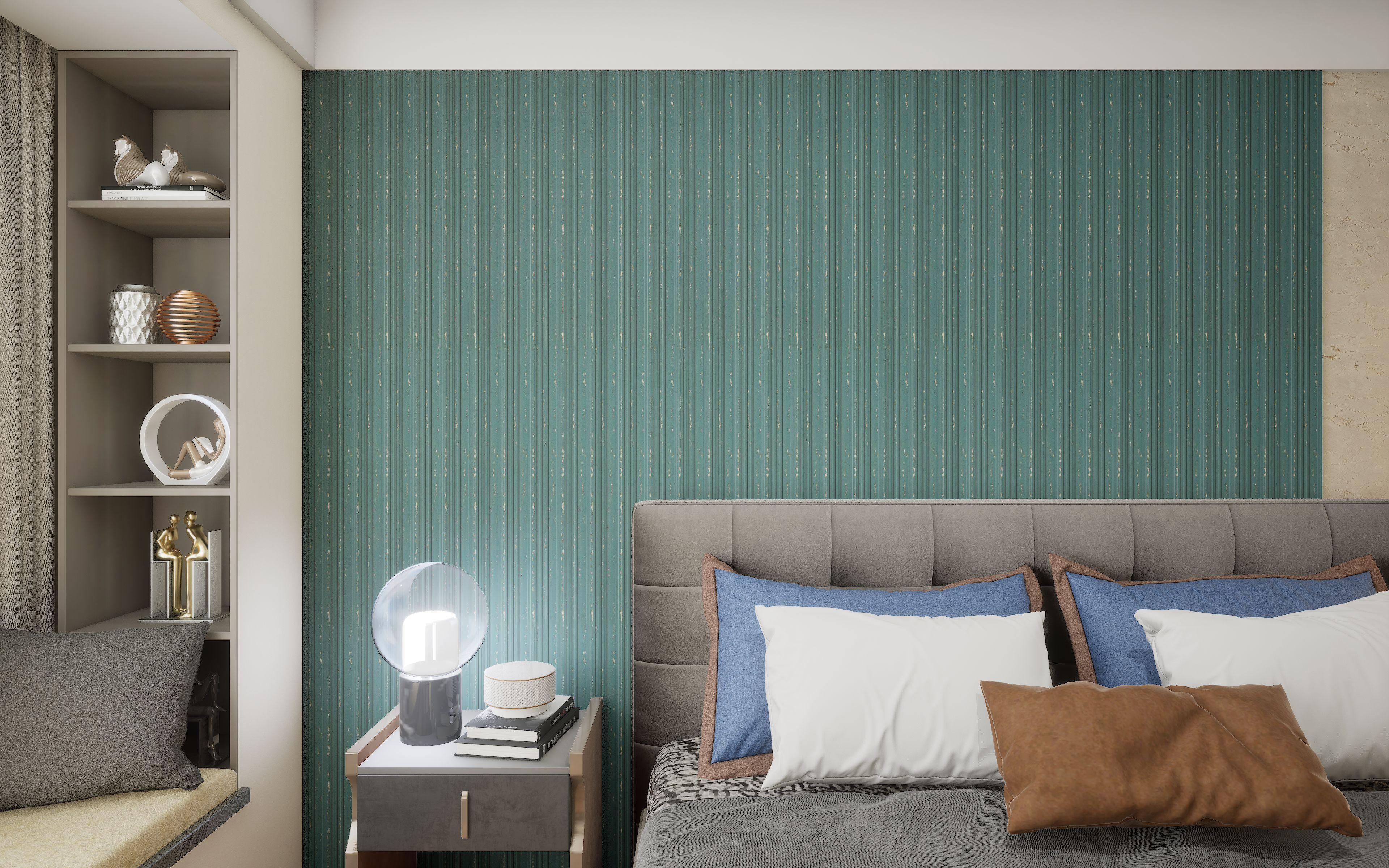 Louvers Panel Display Clads Series Plain Colors Blue 8x0.41 Ft - Sa 3007