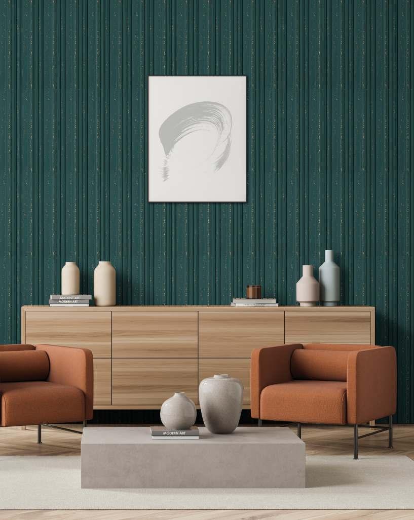 Louvers Panel Display Clads Series Plain Colors Blue 8x0.41 Ft - Sa 3007