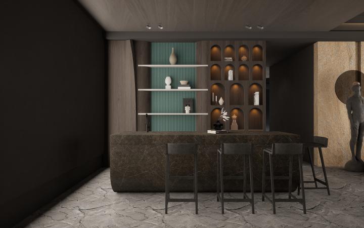 Louvers Panel Display Clads Series Plain Colors Blue 8x0.41 Ft - Sa 3007