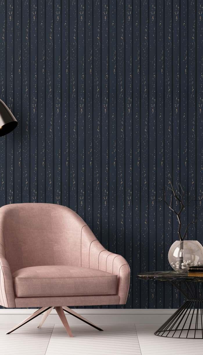 Louvers Panel Sleek & Splendid Series Plain Colors Blue 8x0.41 Ft - Sa 3010