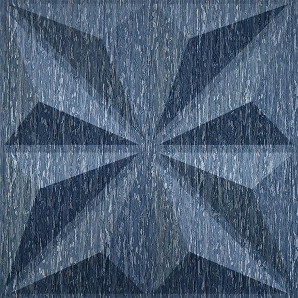 Electric Blue Crystal 3D Wall Panel Designer 1.6x1.6 Ft -