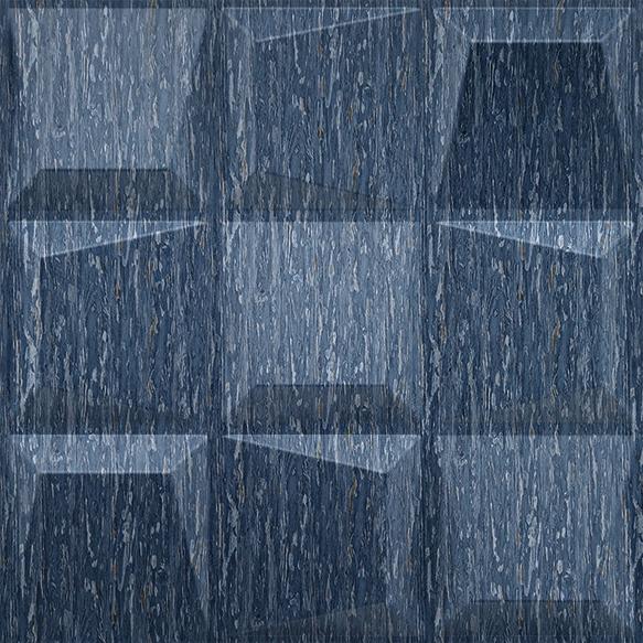 Electric Blue Cubical 3D Wall Panel Designer 1.6x1.6 Ft -