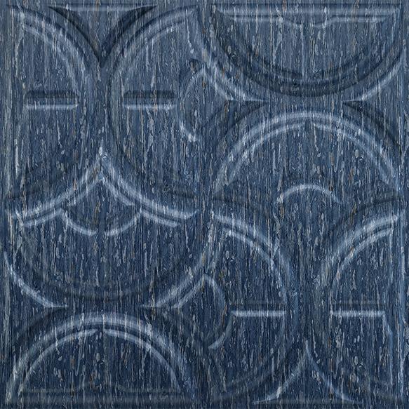 Electric Blue Luna 3D Wall Panel Designer 1.6x1.6 Ft -