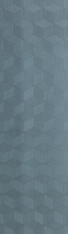 Blue Patterned Charcoal Louver Designer 8x2 Ft - Tr 9626