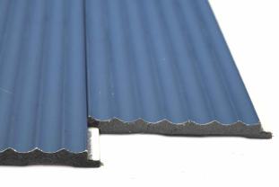 Plain Solids Charcoal Louvers Panel Colors Blue 8x0.33 Ft - Pn 00632
