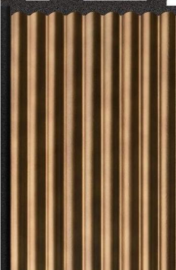 Interlock Charcoal Louvers Plain Colors Bronze Glow 9.5x0.42 Ft - Pn 02714 G
