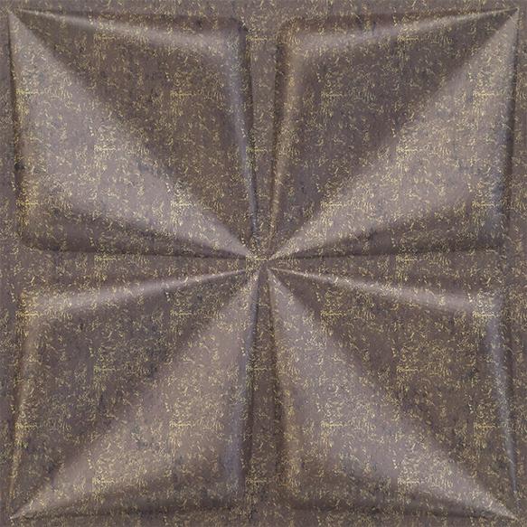 Elevate Interior Panels Magnum Brown Bloom 3D Wall Panel 1.6x1.6 ft designer louvers Brown Brown_Bloom