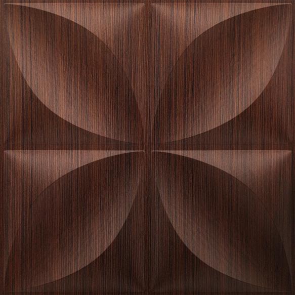 Walnut Wood Butterfly 3D Wall Panel Brown 1.6x1.6 Ft -