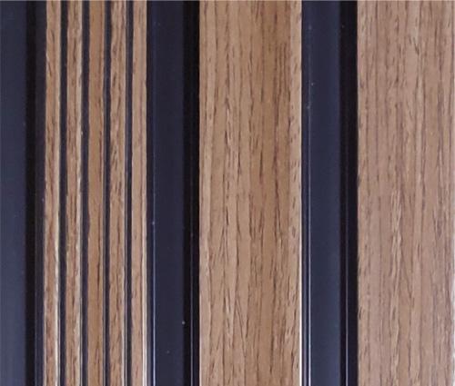 Brown Charcoal Louvers Wood 8x0.41 Ft - 1001 Ec36l