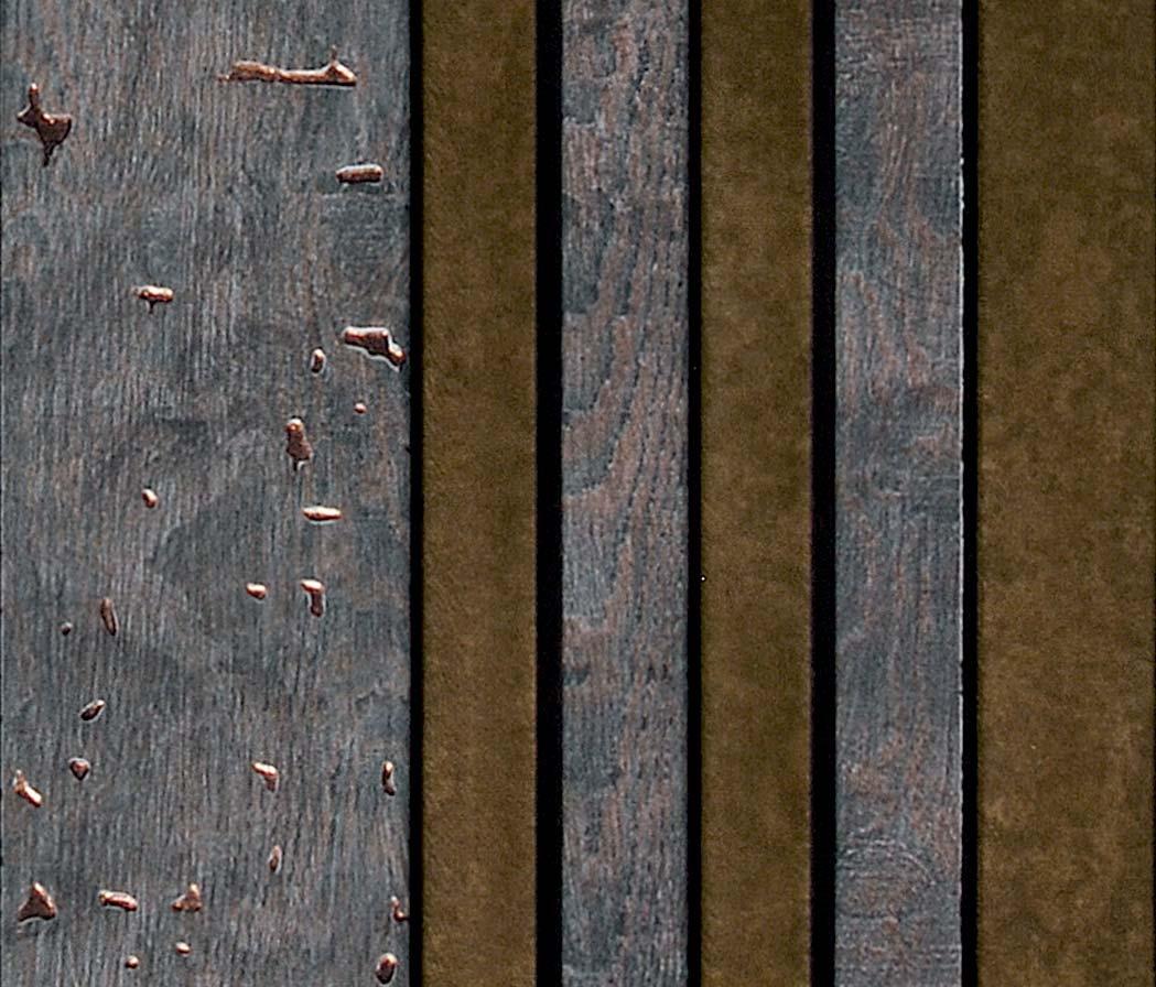 Brown Charcoal Louvers Designer 8x0.41 Ft - 4007