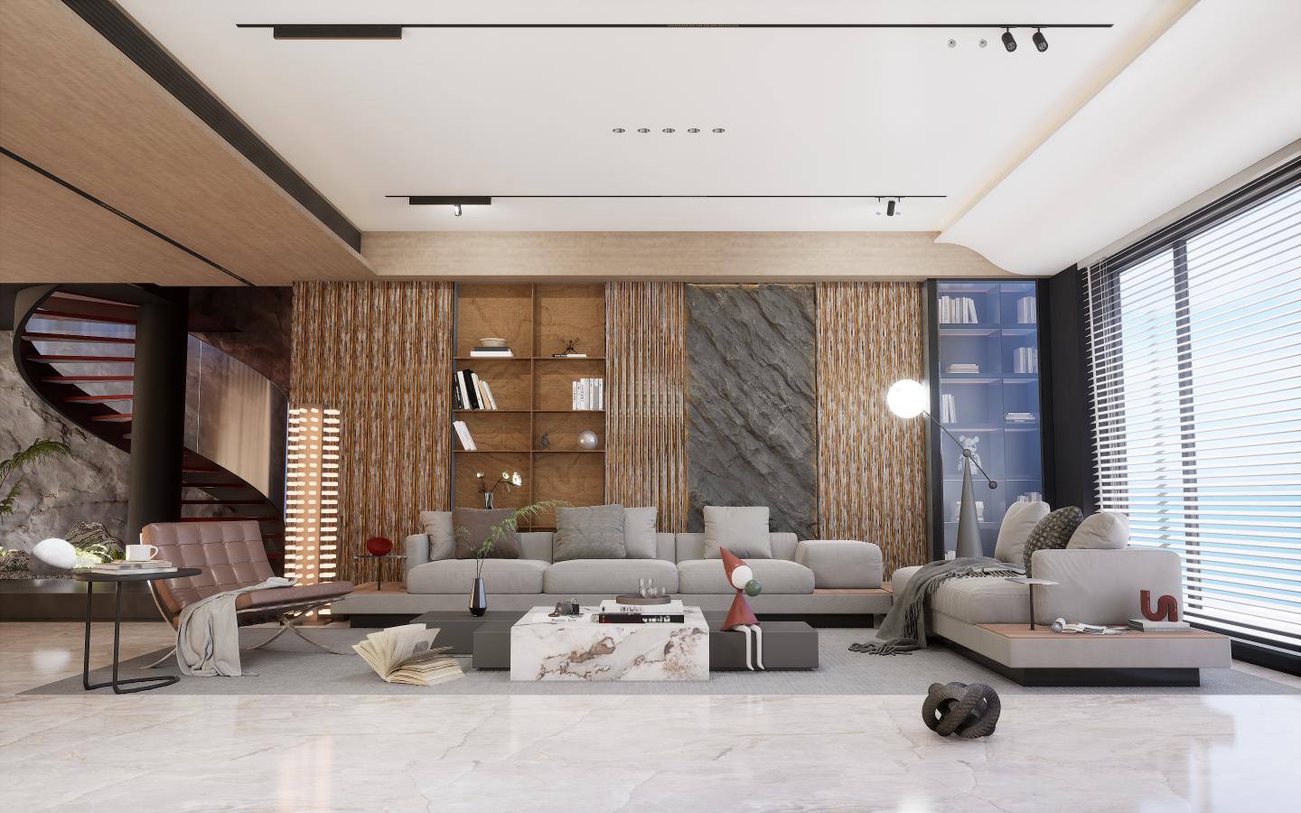 Brown Charcoal Clads Series Louvers Designer 8x0.41 Ft - 4013